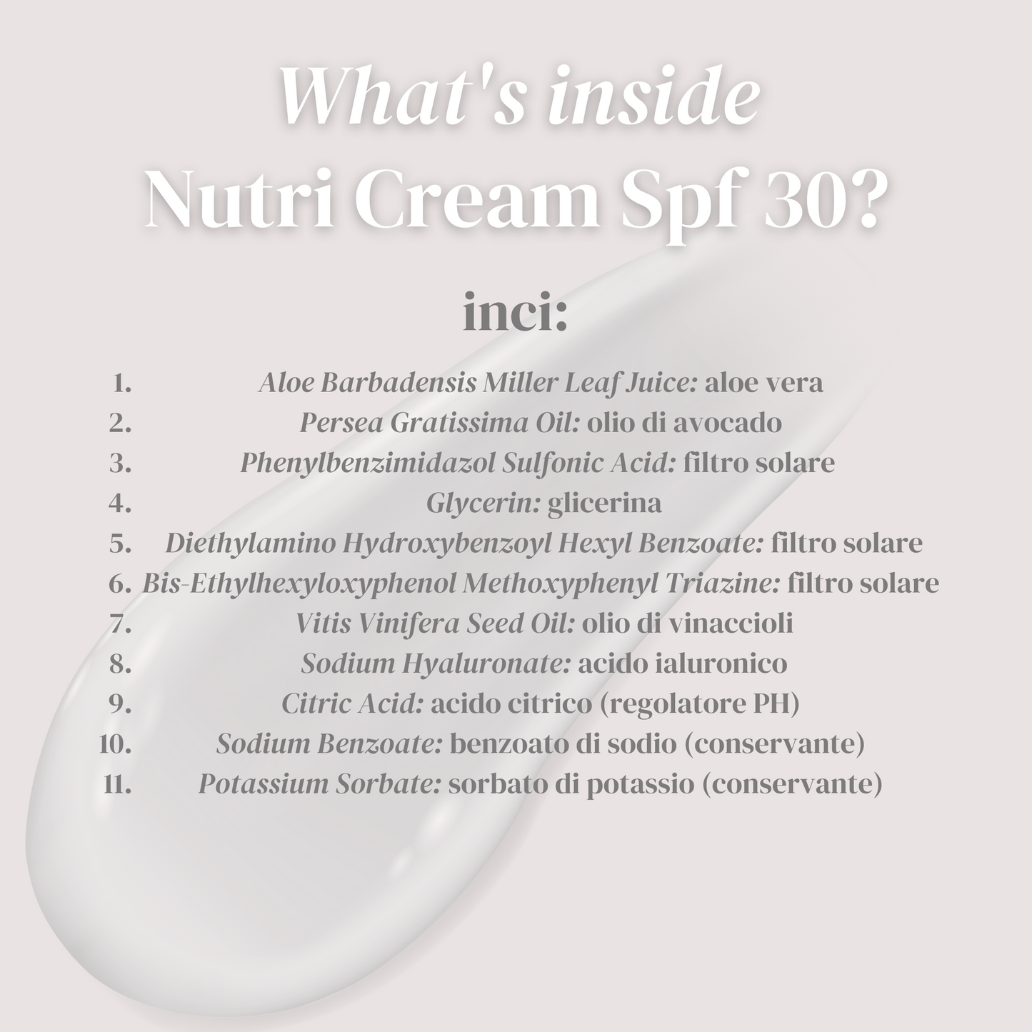 inci nutri cream